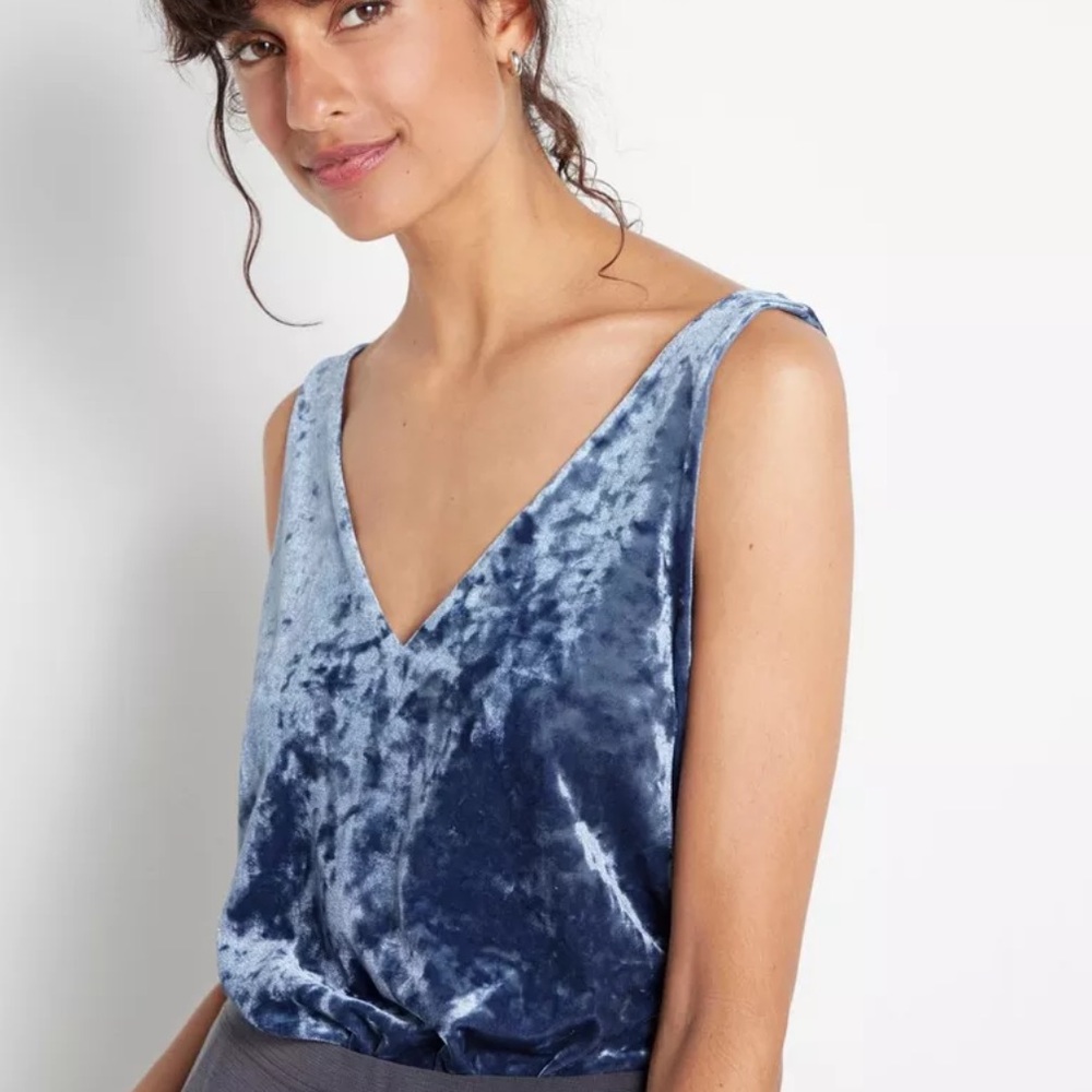 Loft Luxe Crushed Velvet Tank Top